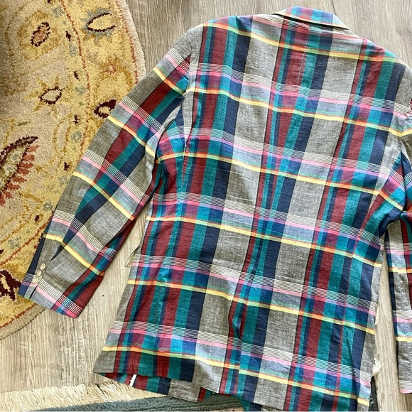 Vintage Tyson’s Menswear Inc. Colorful Plaid Two-Button Sports Coat Blazer 44L - Picture 13 of 16
